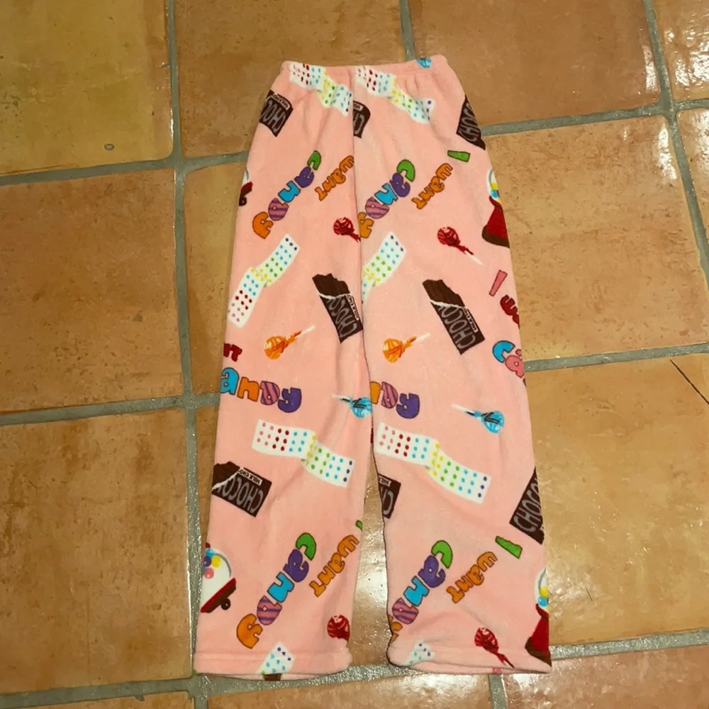 Kids candy furry pj pants - Picture 1 of 2